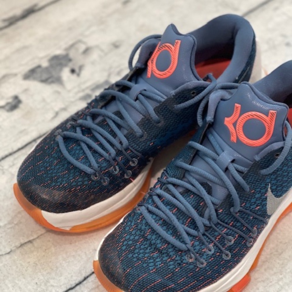 KD Nike Shoes Women’s Size 8 Kevin Durant Basketball VIII Ocean Fog Used - Picture 3 of 11